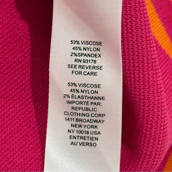 House of Harlow 1960 Knit Skirt Set Small Pink Orange Y2K Retro Two Piece Crop - Picture 6 of 9